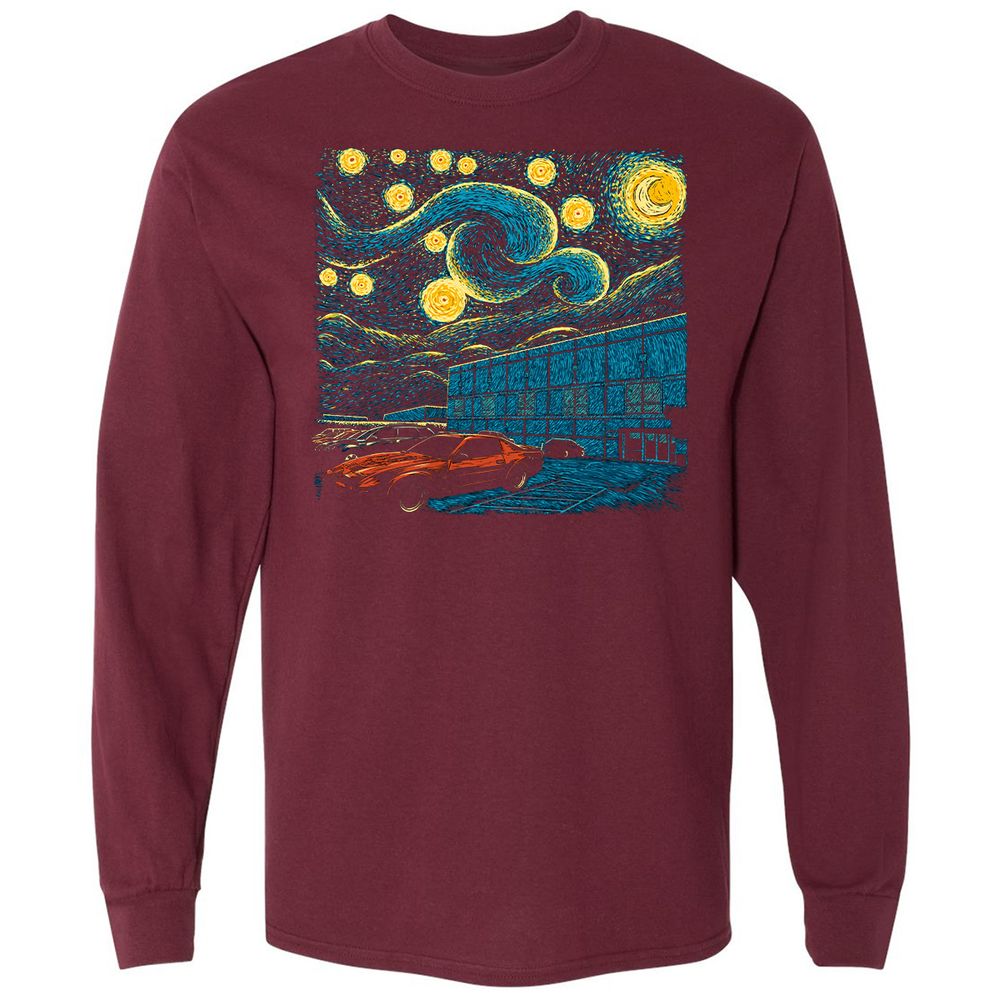 Long Sleeve T-Shirt - MYJ7J1DC - Maroon - 11