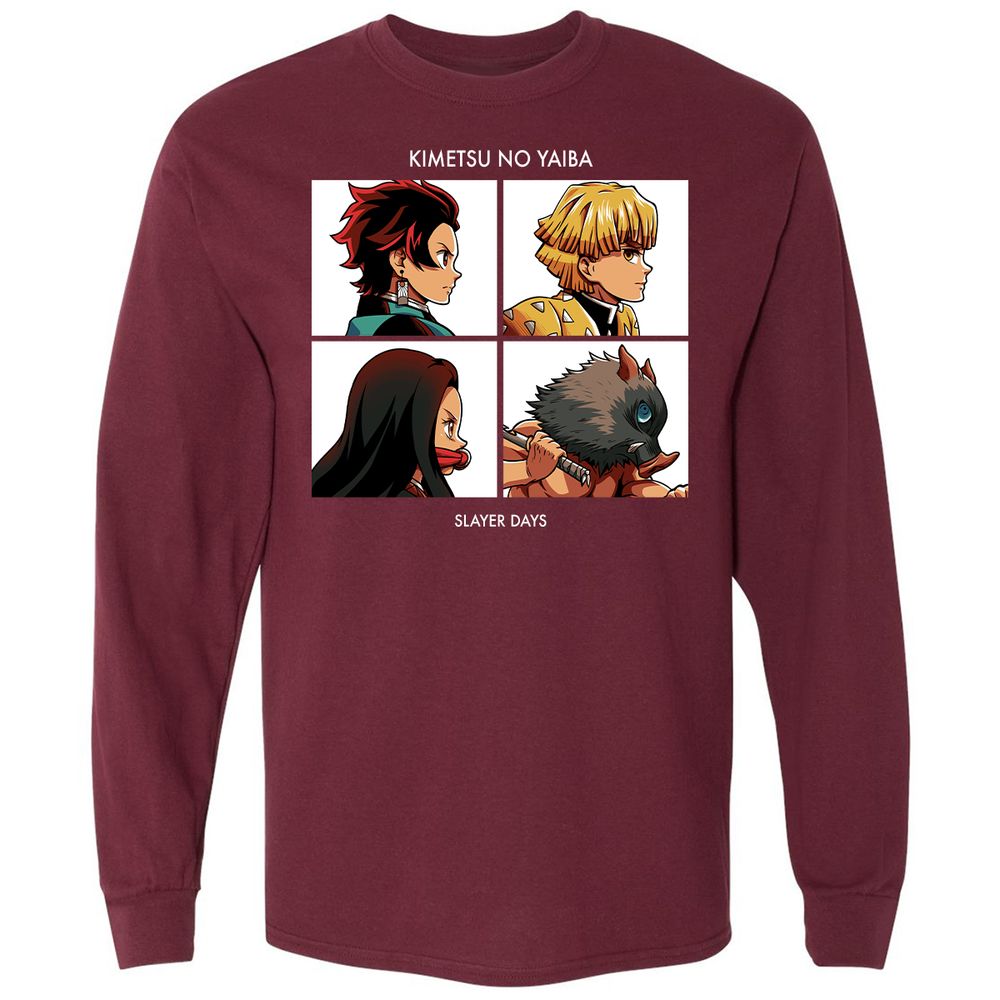Long Sleeve T-Shirt - 5XVVG6Y4 - Maroon - 11