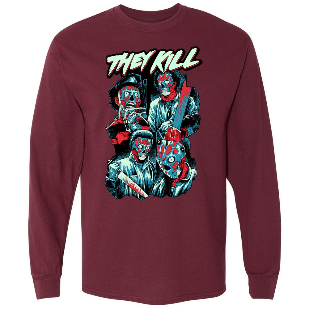 Long Sleeve T-Shirt - MX3AYYUW - Maroon - 11