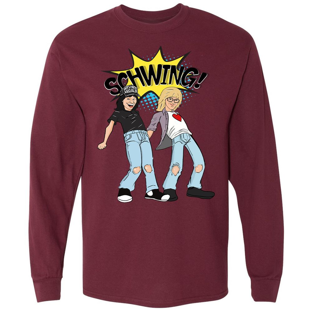 Long Sleeve T-Shirt - EBQ3QCQZ - Maroon - 11