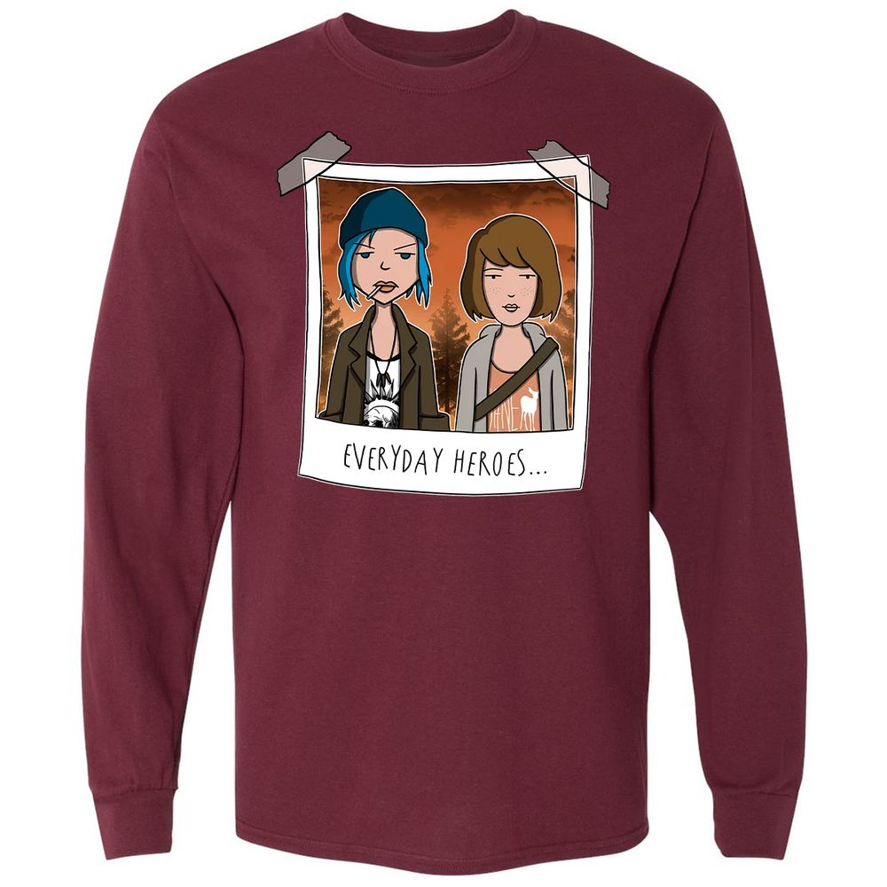 Long Sleeve T-Shirt - T2X45A9B - Maroon - 11