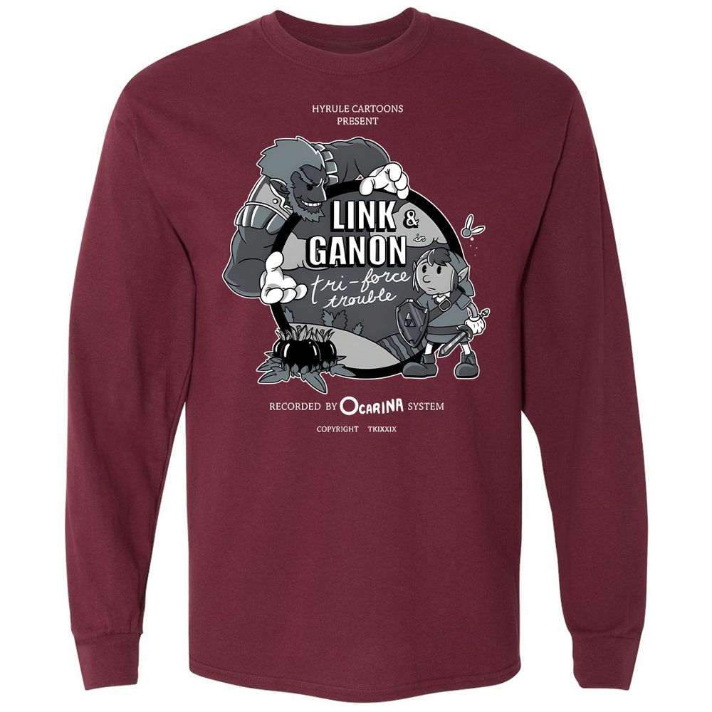 Long Sleeve T-Shirt - FDL9J2FV - Maroon - 11