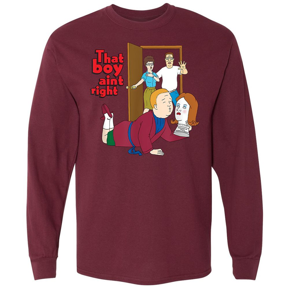 Long Sleeve T-Shirt - X85N86QN - Maroon - 11
