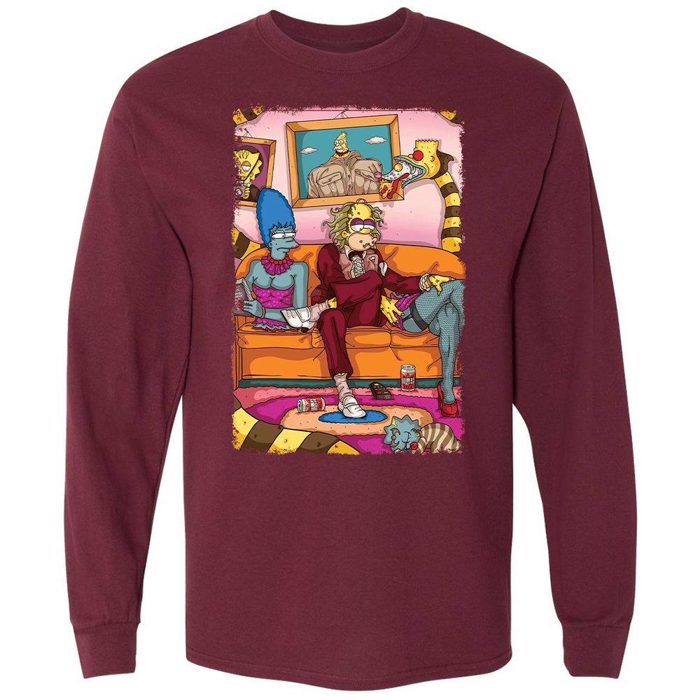 Long Sleeve T-Shirt - 21TJ8W3V - Maroon - 11