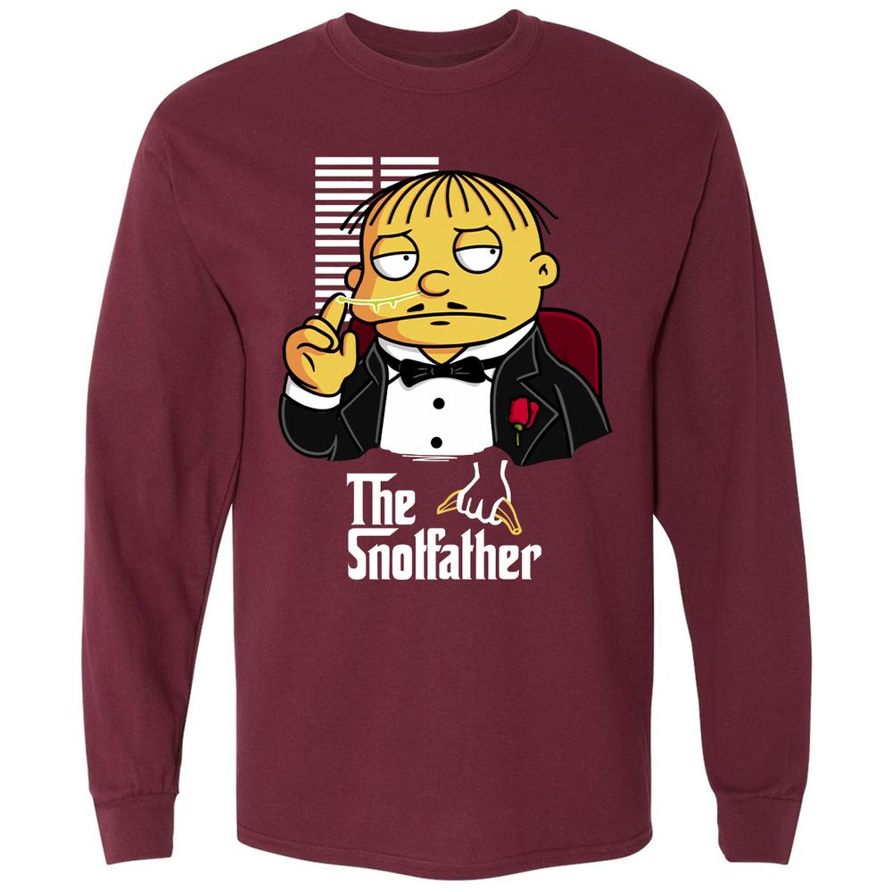 Long Sleeve T-Shirt - PTTZEYJ6 - Maroon - 11