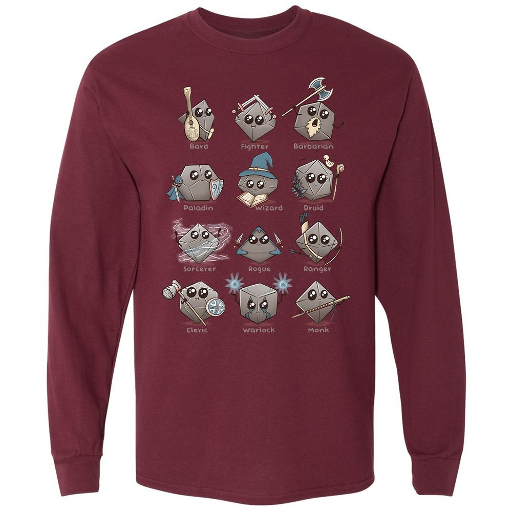 Long Sleeve T-Shirt - EZEQNUFY - Maroon - 11