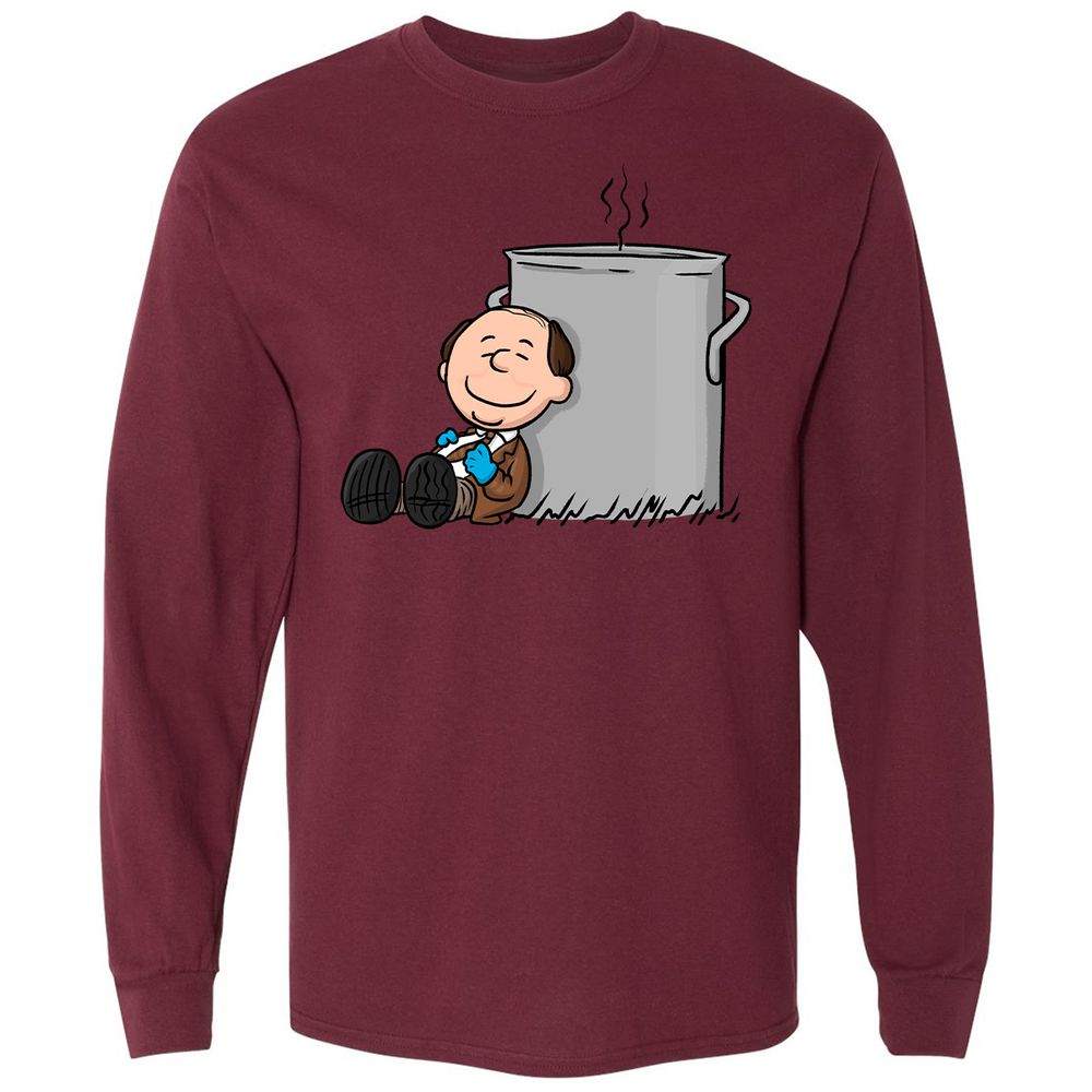 Long Sleeve T-Shirt - LVNFXF6Q - Maroon - 11