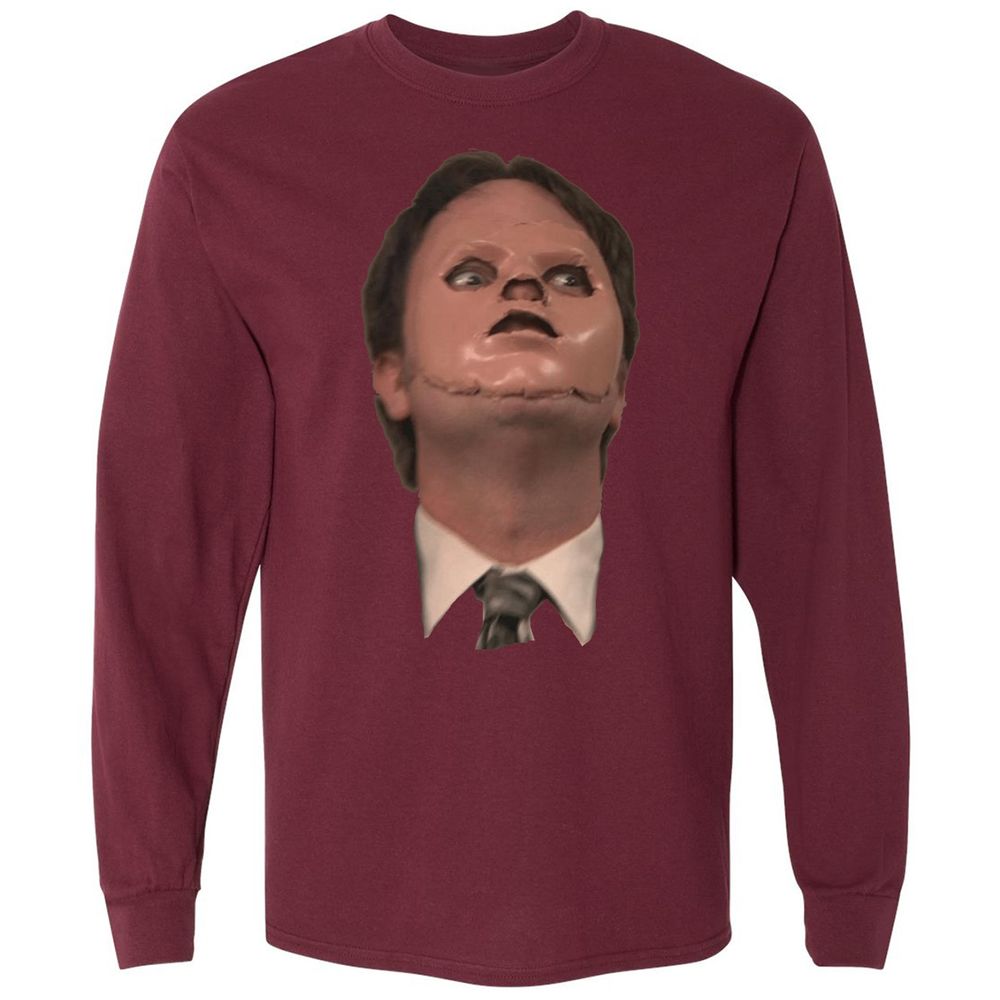 Long Sleeve T-Shirt - QVR9MKYB - Maroon - 11