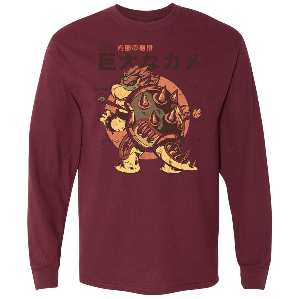 Long Sleeve T-Shirt - 9A9GBFKF - Maroon - 11