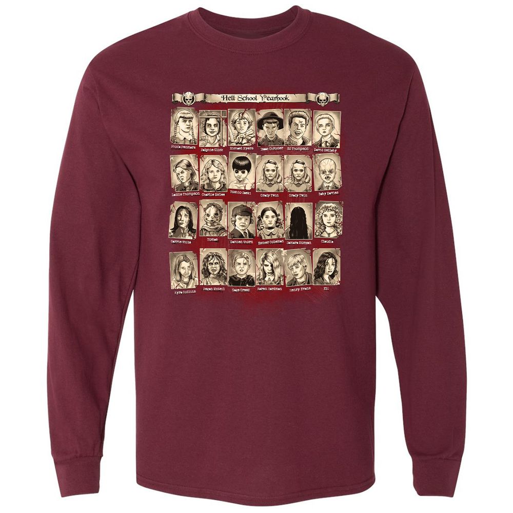 Long Sleeve T-Shirt - EU75B9UR - Maroon - 11