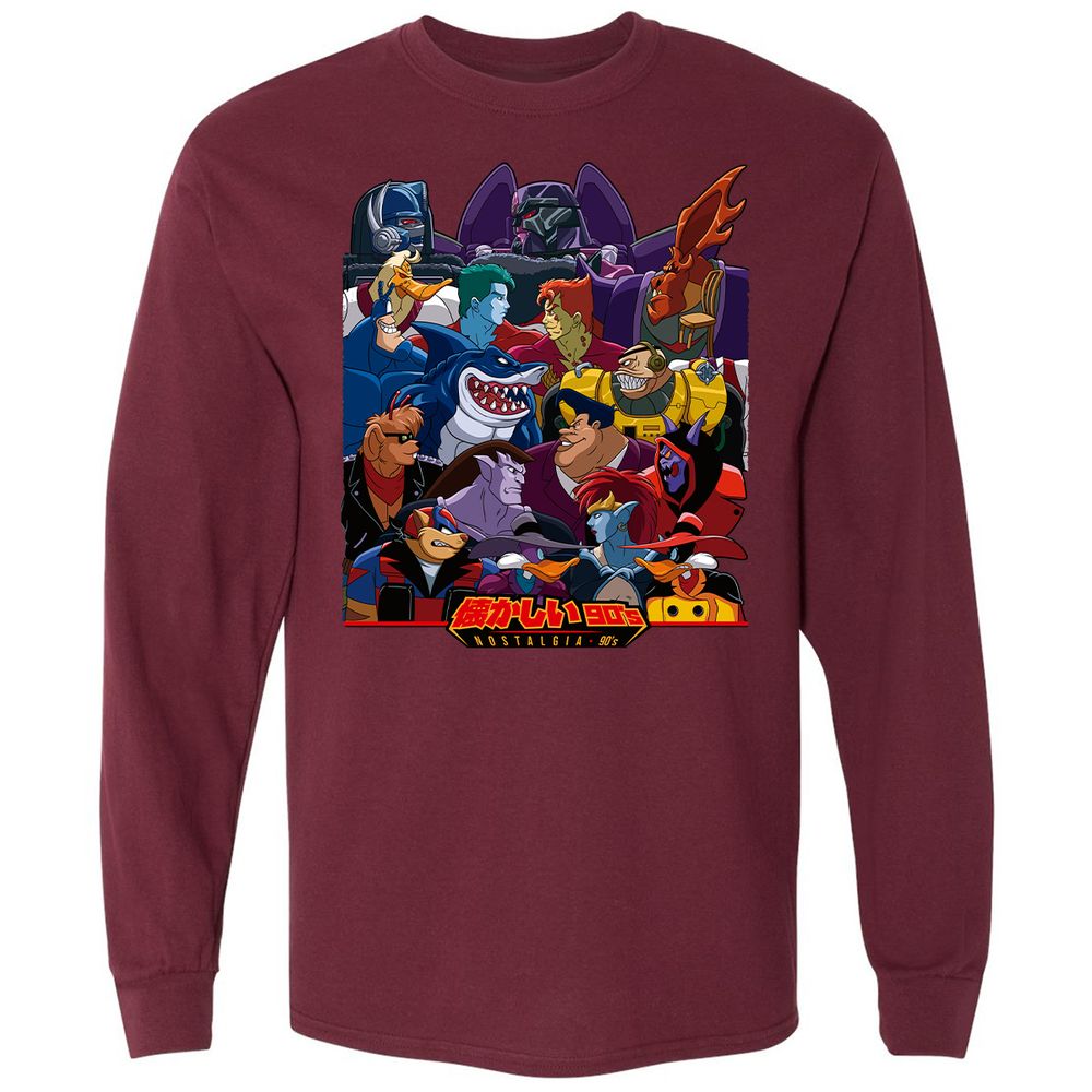 Long Sleeve T-Shirt - H1X11PKM - Maroon - 11
