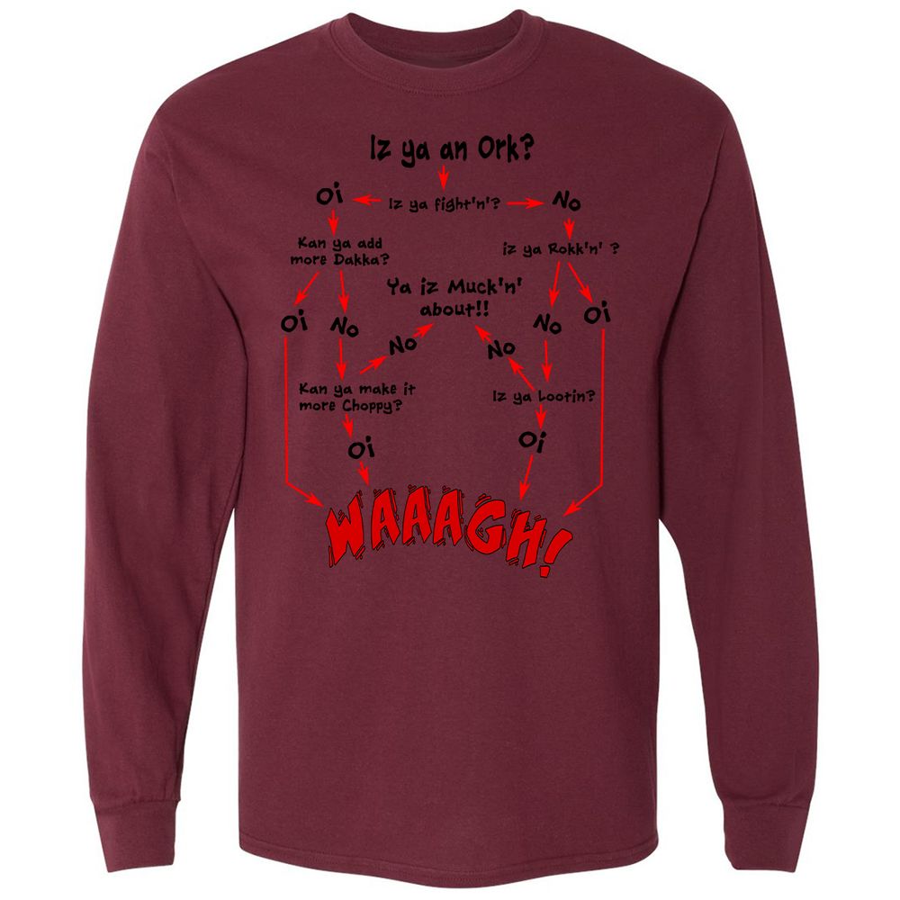 Long Sleeve T-Shirt - 8L7PTCLZ - Maroon - 11