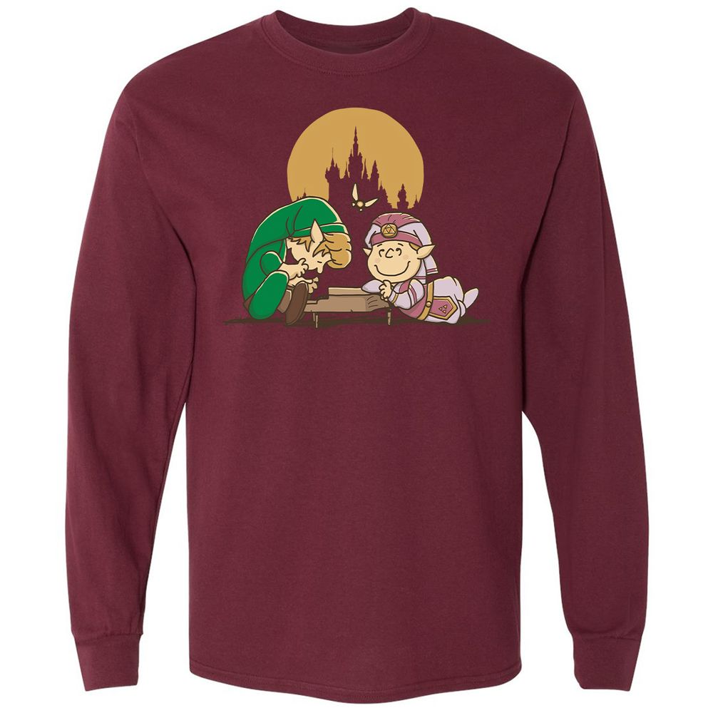 Long Sleeve T-Shirt - F5MEP7NY - Maroon - 11