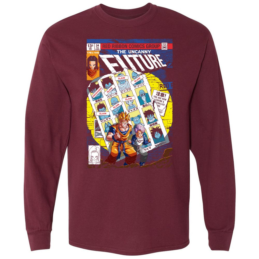 Long Sleeve T-Shirt - J5H899HU - Maroon - 11