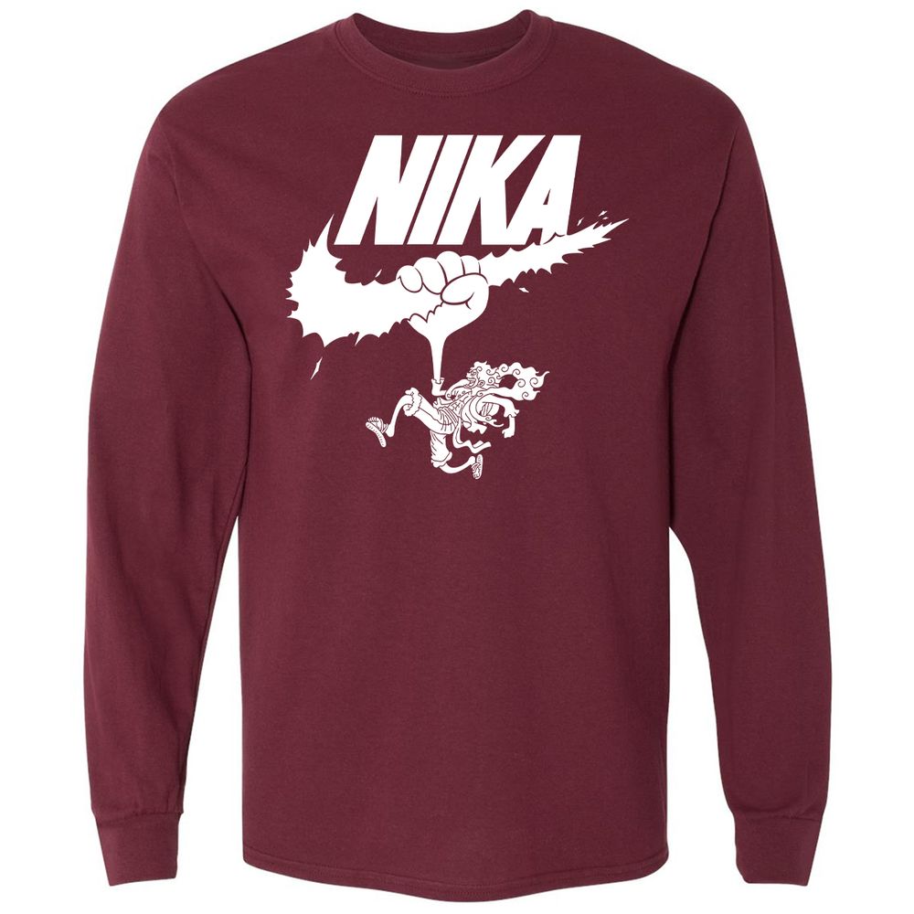 Long Sleeve T-Shirt - TC1J89R1 - Maroon - 11
