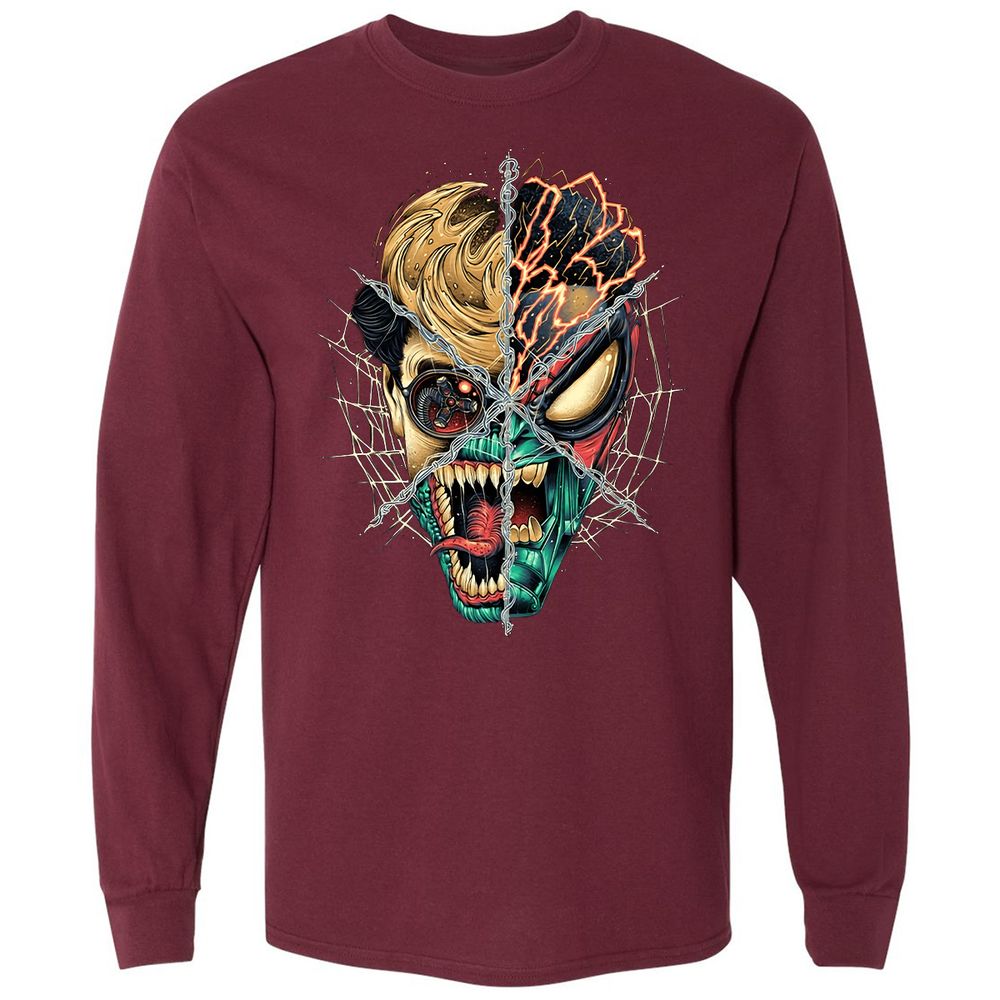 Long Sleeve T-Shirt - XV3M76V9 - Maroon - 11