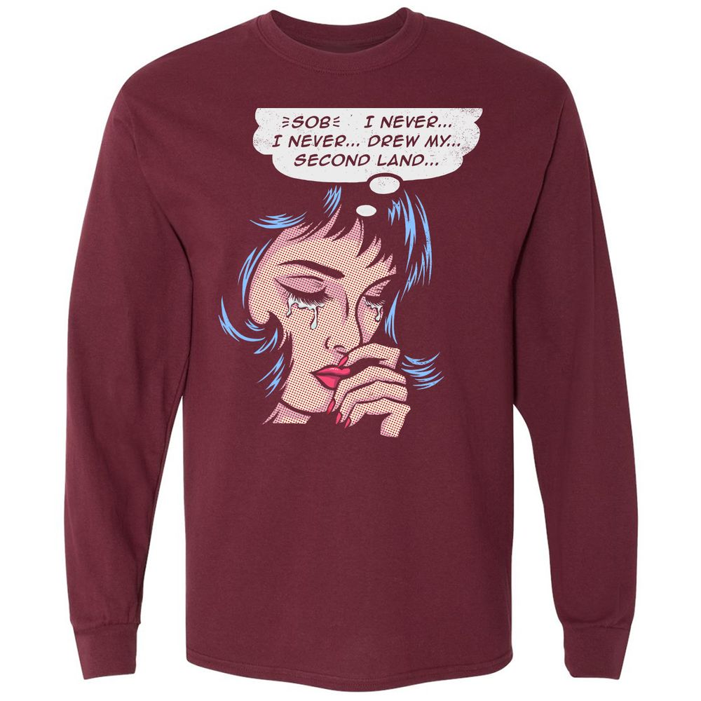 Long Sleeve T-Shirt - LDS3RN8C - Maroon - 11