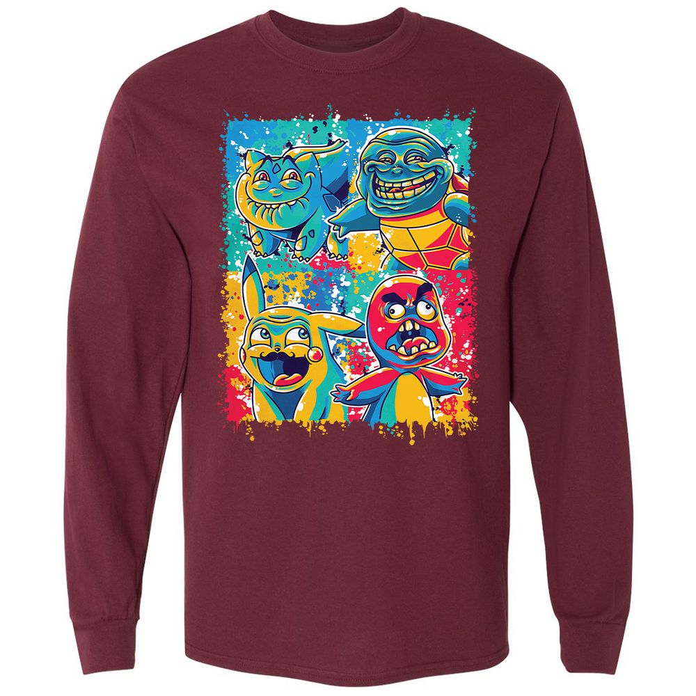 Long Sleeve T-Shirt - PGAH3C36 - Maroon - 11