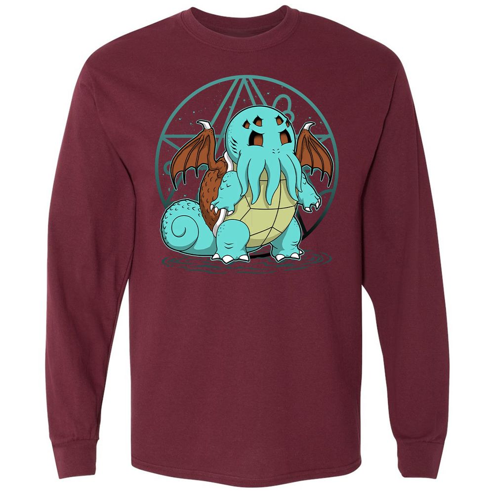 Long Sleeve T-Shirt - J8QZZFA5 - Maroon - 11