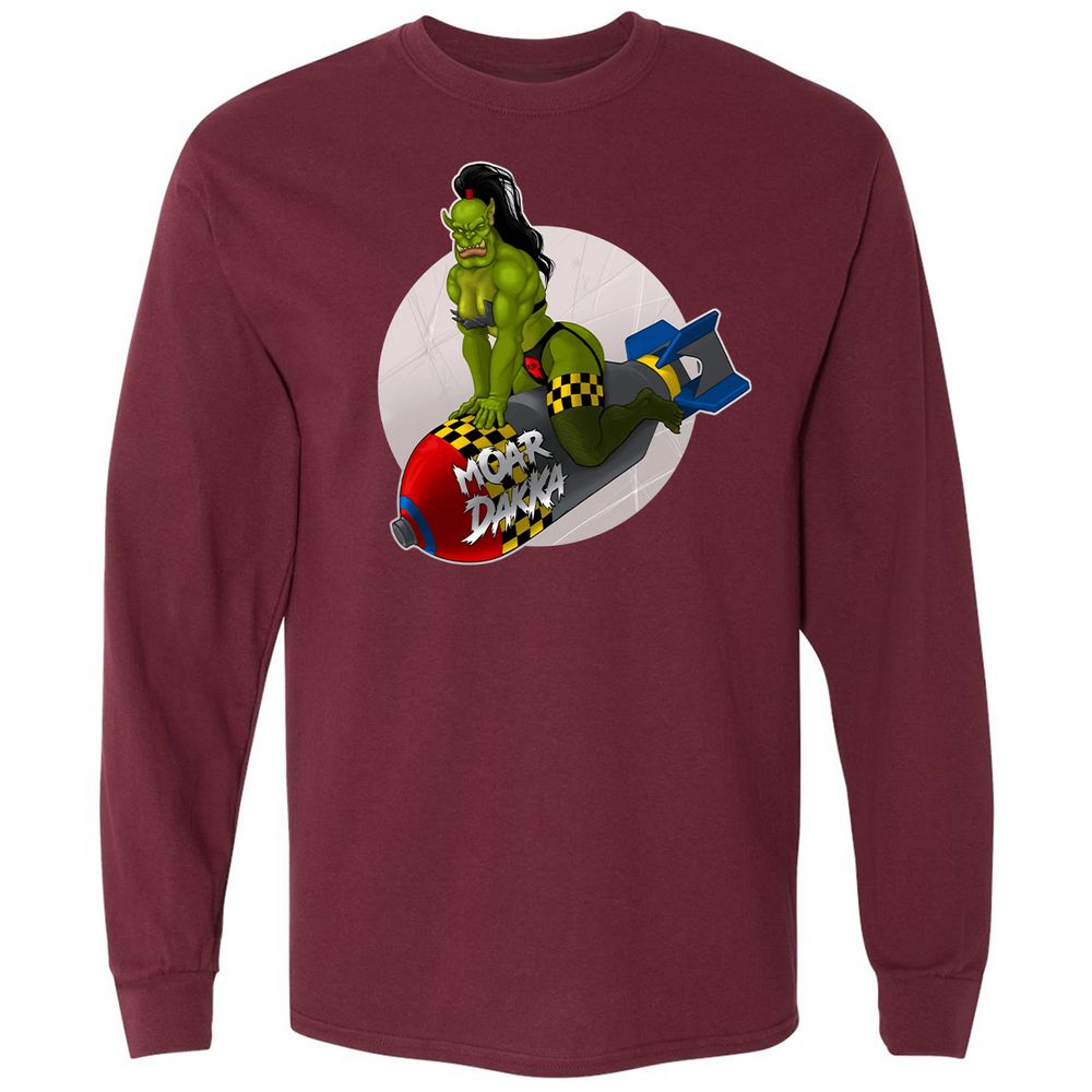 Long Sleeve T-Shirt - TUKBLHPP - Maroon - 11