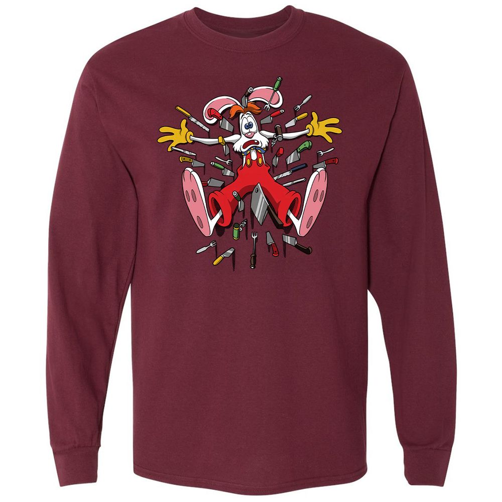 Long Sleeve T-Shirt - LDP4NP7H - Maroon - 11