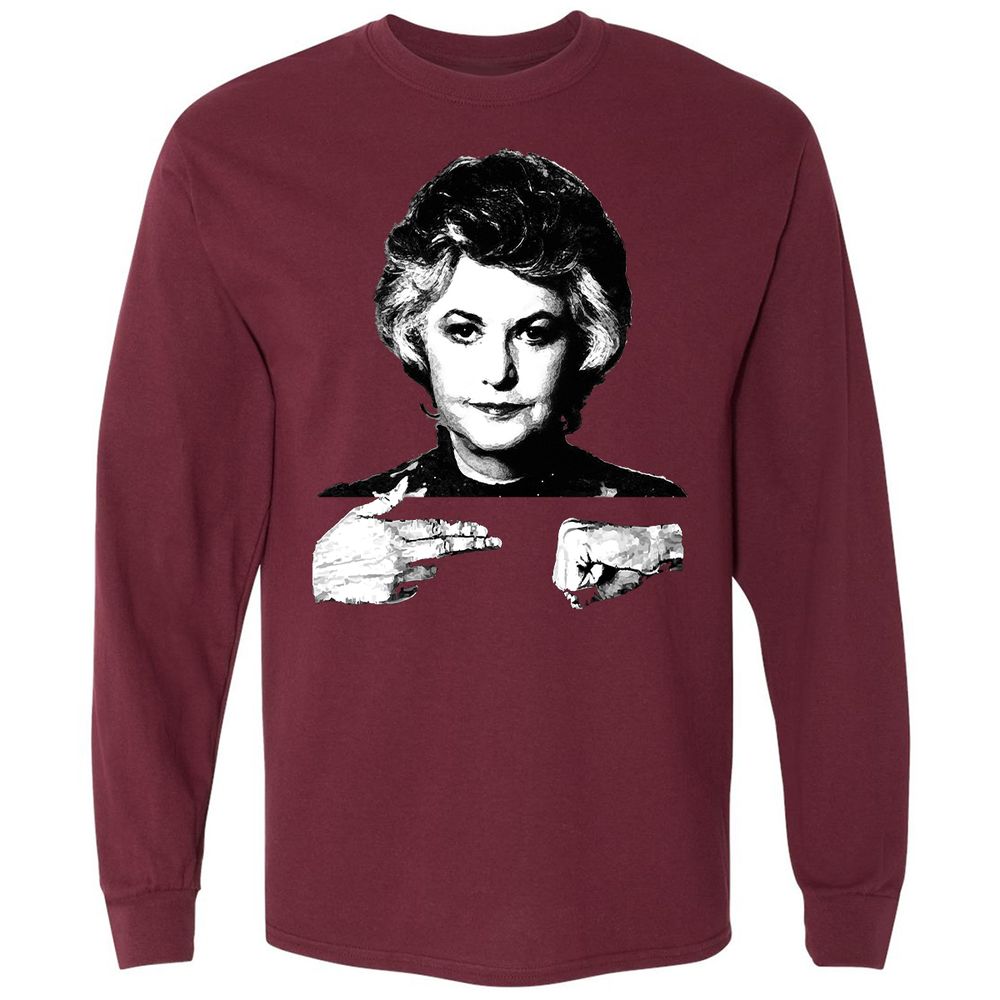 Long Sleeve T-Shirt - 76PDM9EG - Maroon - 11