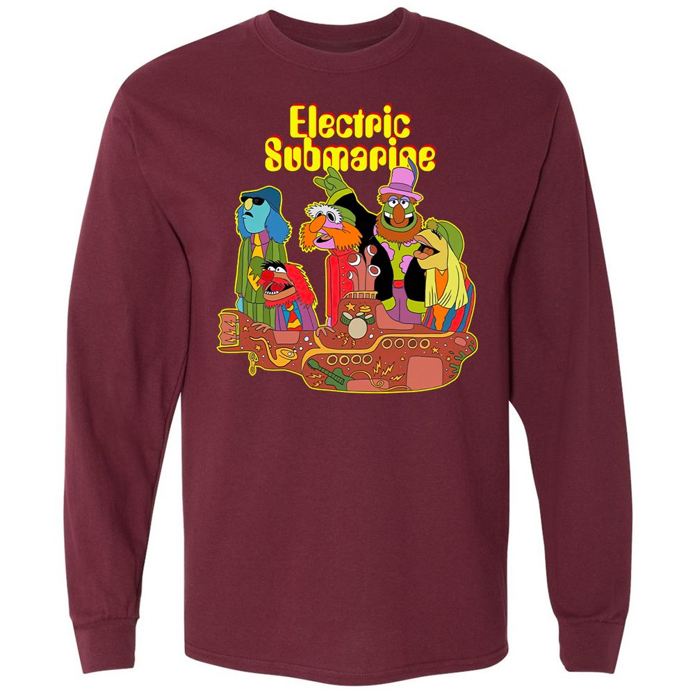 Long Sleeve T-Shirt - ATH94HUB - Maroon - 11