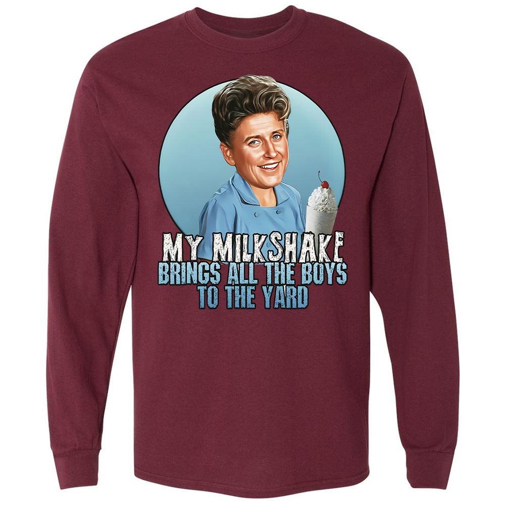 Long Sleeve T-Shirt - Q8D5W46V - Maroon - 11