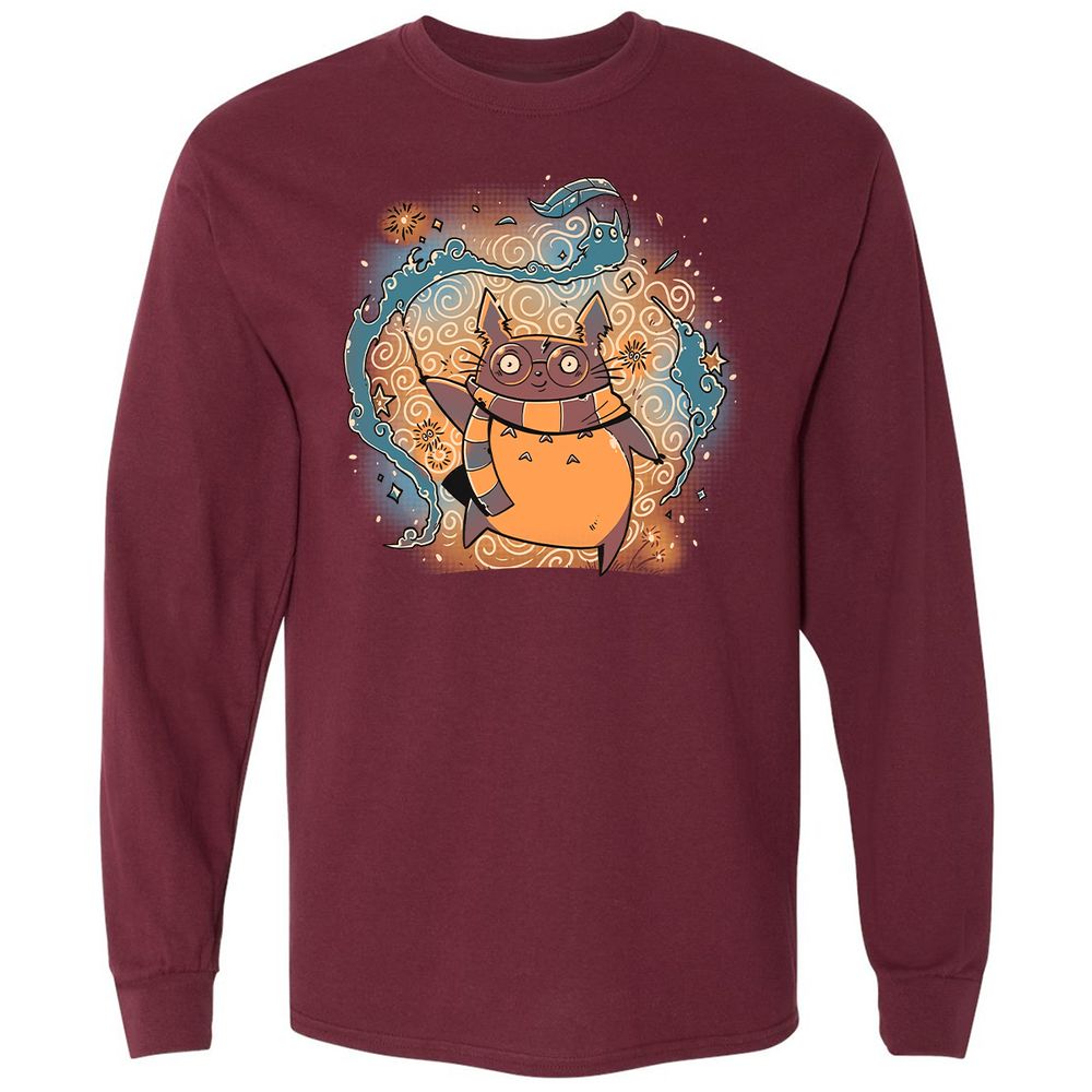 Long Sleeve T-Shirt - 6S9VPQ7M - Maroon - 11