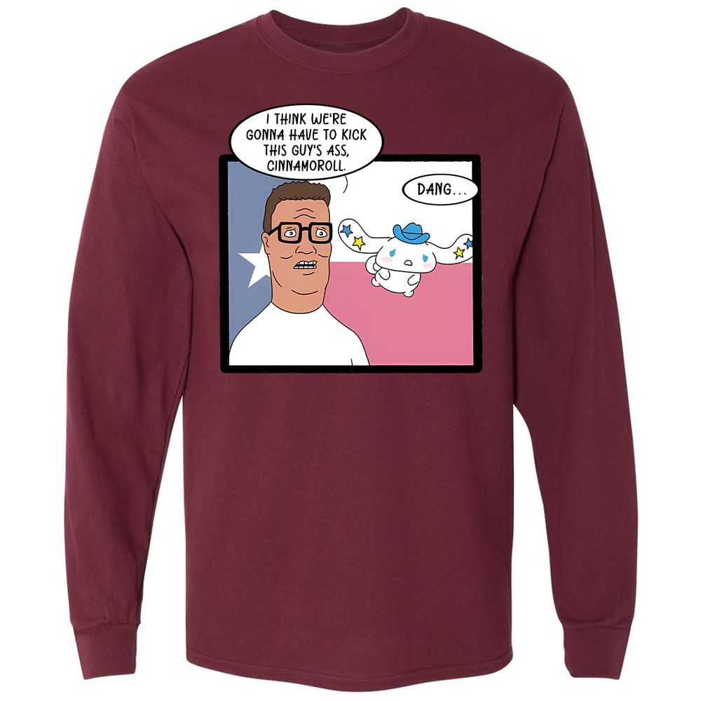 Long Sleeve T-Shirt - 7QHU6Z2X - Maroon - 11