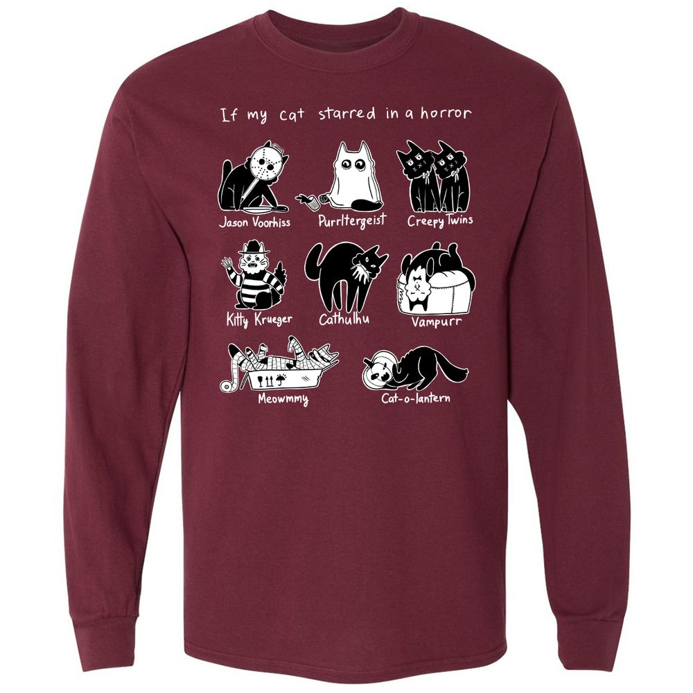 Long Sleeve T-Shirt - AELJHD4Z - Maroon - 11