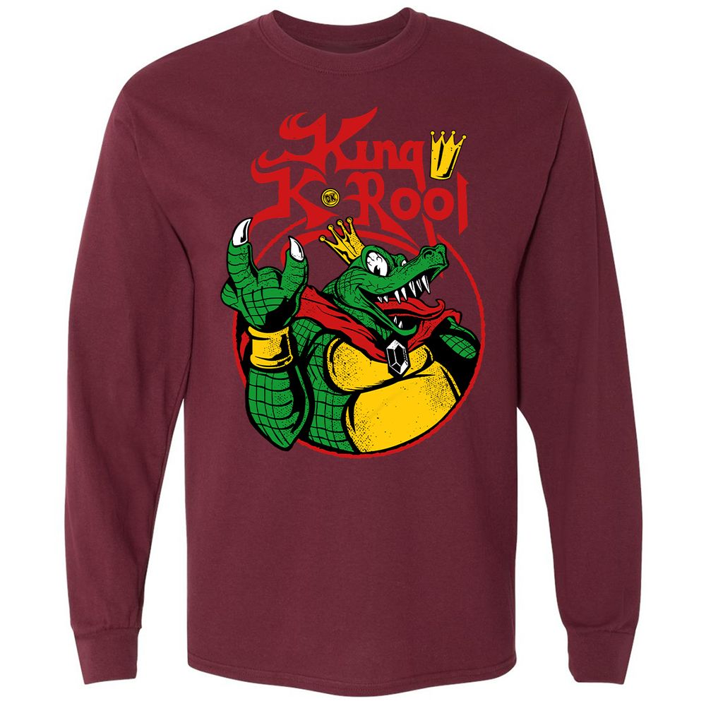 Long Sleeve T-Shirt - 1YJBASZM - Maroon - 11