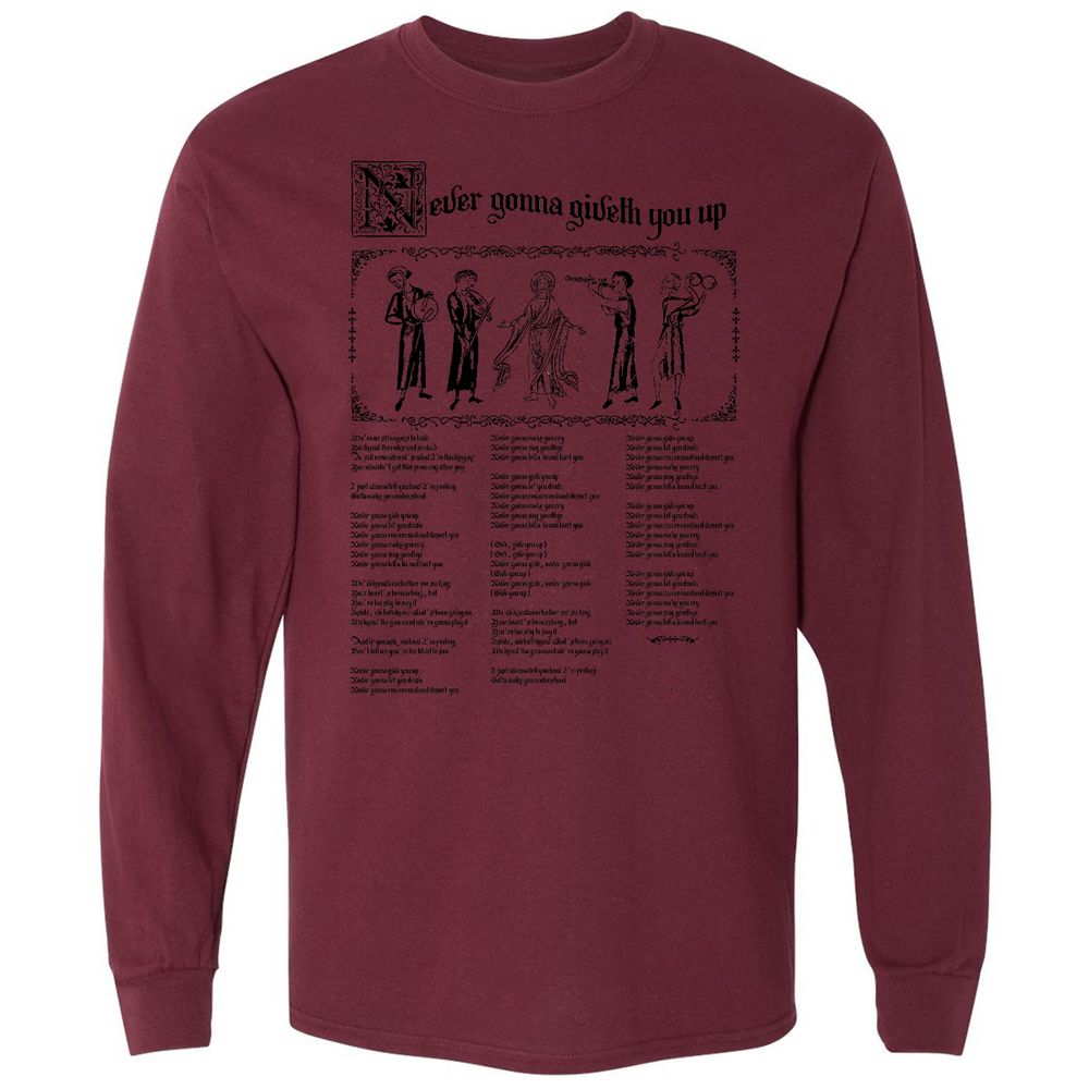 Long Sleeve T-Shirt - JCP5CBZ5 - Maroon - 11