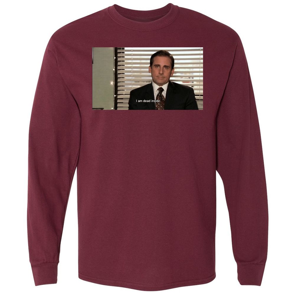 Long Sleeve T-Shirt - ZU1BB8JE - Maroon - 11