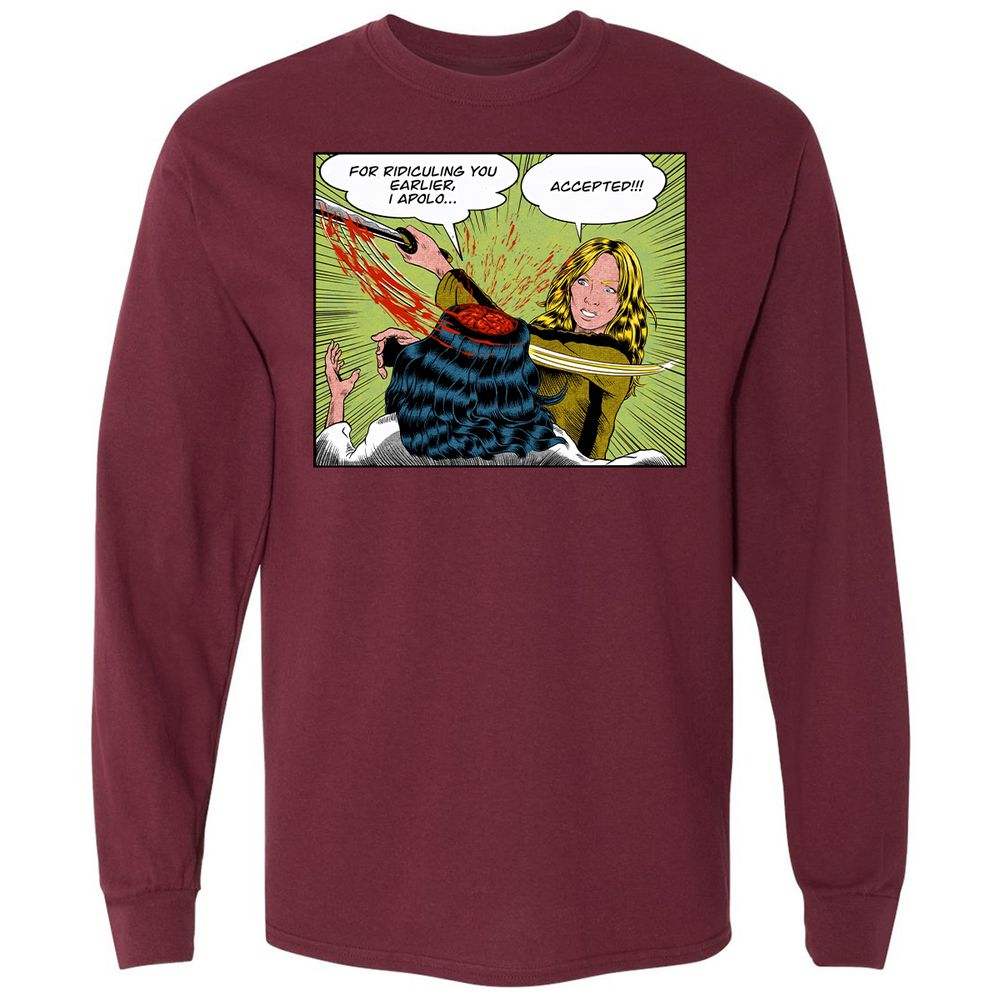 Long Sleeve T-Shirt - 924CGBF2 - Maroon - 11