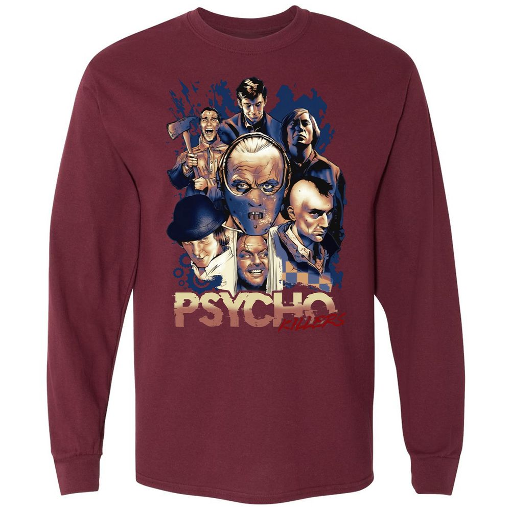 Long Sleeve T-Shirt - HDZ9JZSS - Maroon - 11