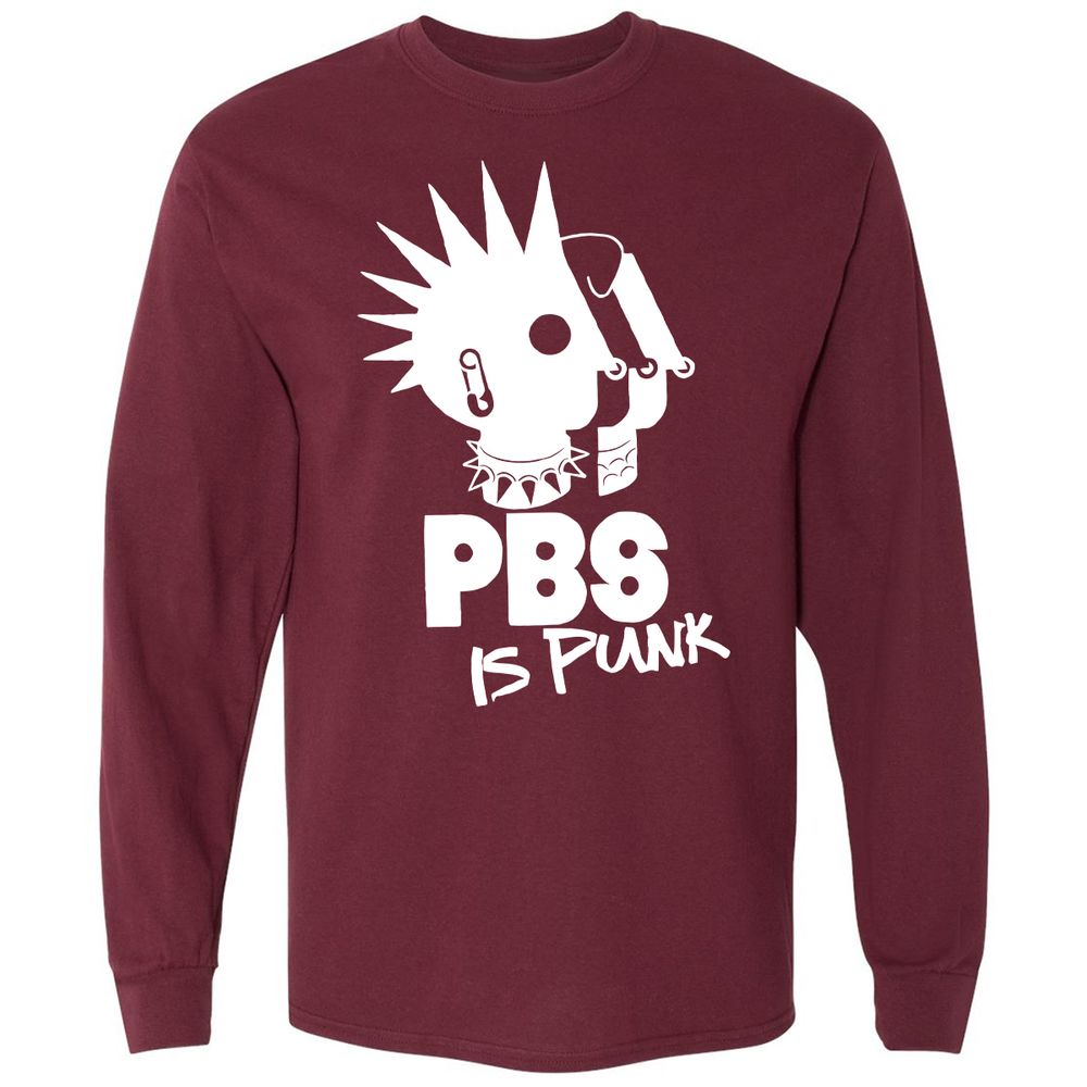 Long Sleeve T-Shirt - 6B96WS3V - Maroon - 11