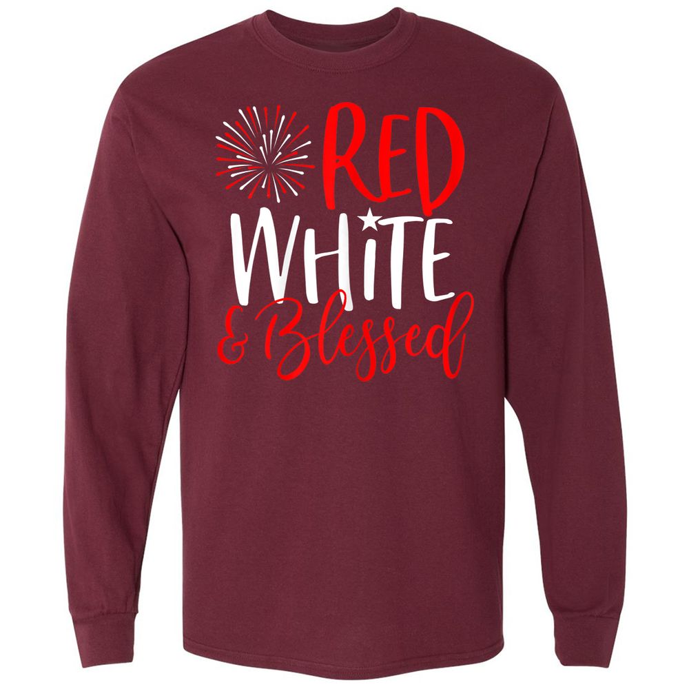 Long Sleeve T-Shirt - 7DW5P8FV - Maroon - 11