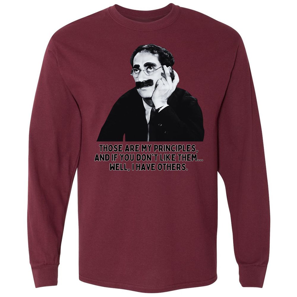 Long Sleeve T-Shirt - NRZGMQT2 - Maroon - 11