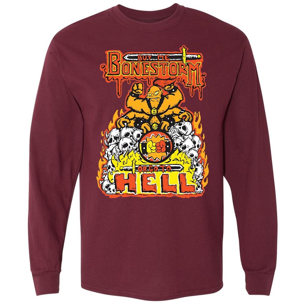 Long Sleeve T-Shirt - 5JJMVSED - Maroon - 11