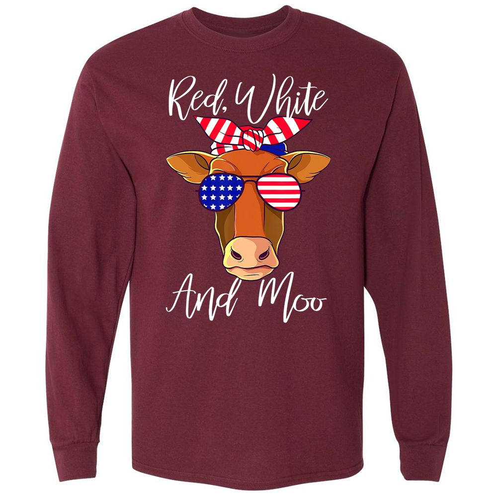 Long Sleeve T-Shirt - 8K52FJA4 - Maroon - 11