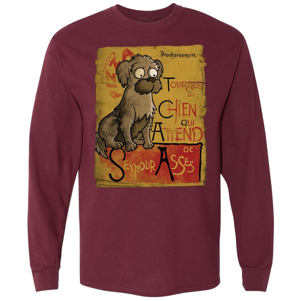 Long Sleeve T-Shirt - Y5GJA7KC - Maroon - 11