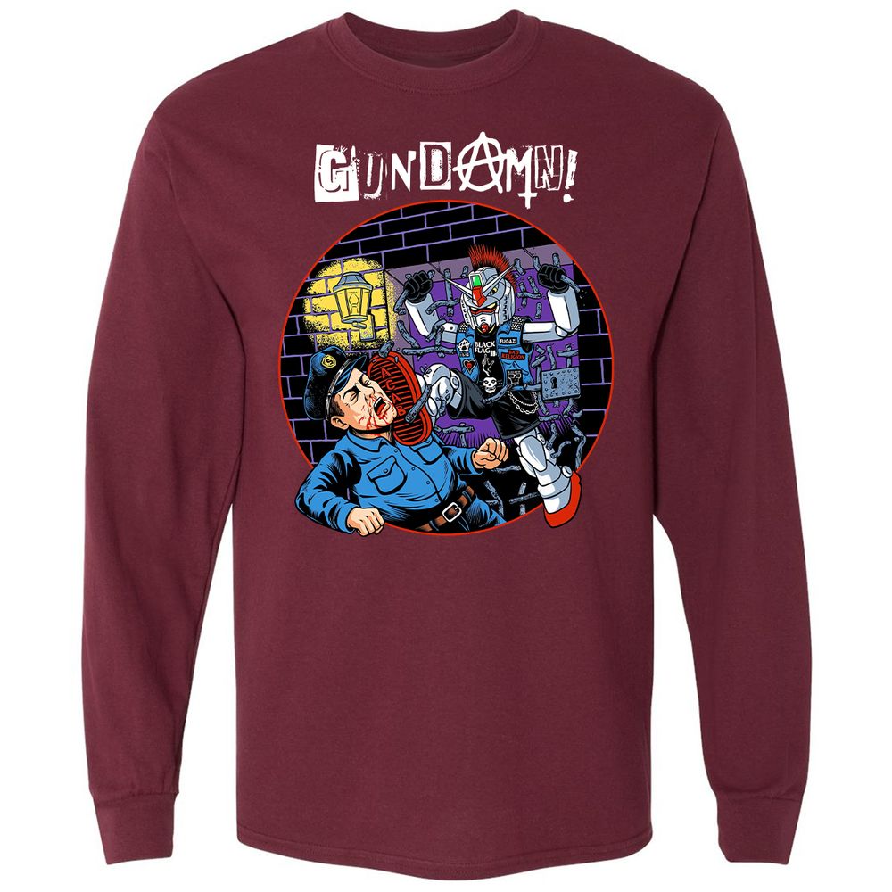 Long Sleeve T-Shirt - GXH5NS96 - Maroon - 11