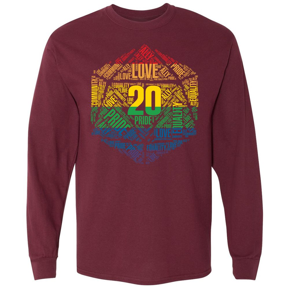 Long Sleeve T-Shirt - 6QGRK3EY - Maroon - 11