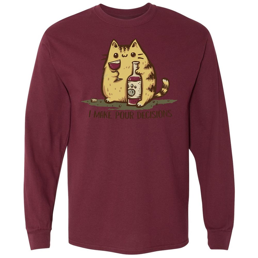 Long Sleeve T-Shirt - JYPY9VT3 - Maroon - 11