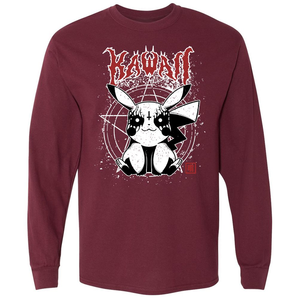 Long Sleeve T-Shirt - PHDSQ813 - Maroon - 11