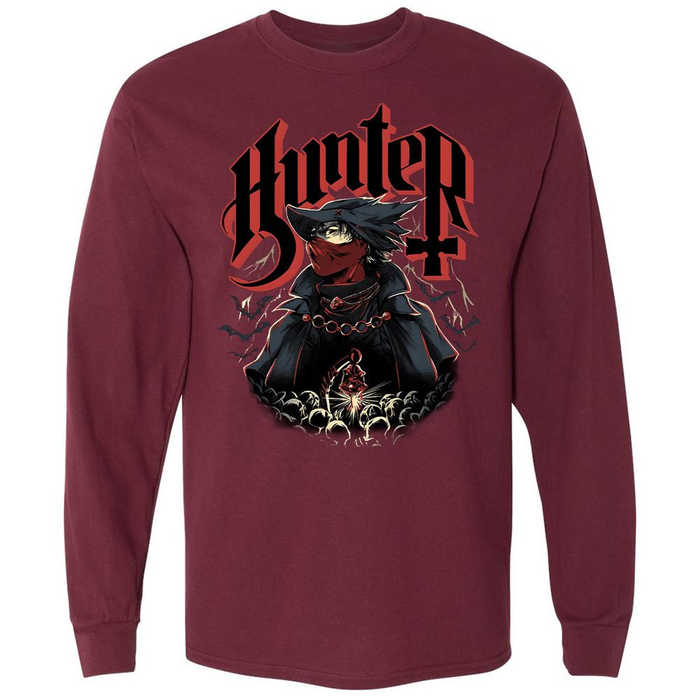 Long Sleeve T-Shirt - KSYBQNE2 - Maroon - 11