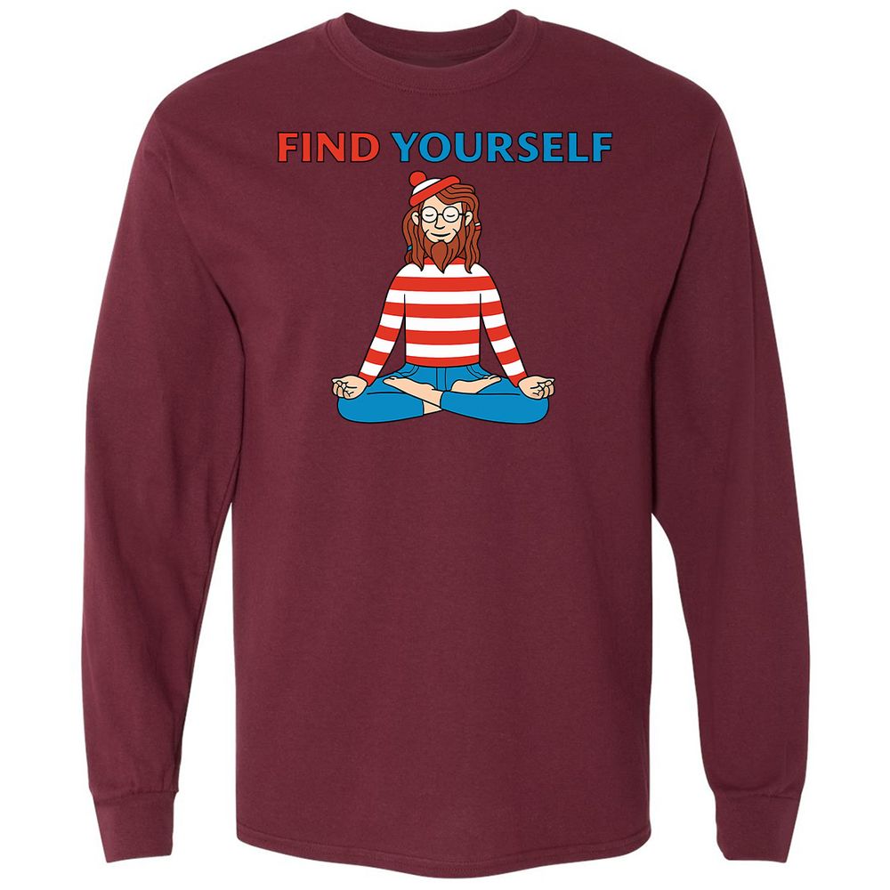 Long Sleeve T-Shirt - MMB8VWJG - Maroon - 11