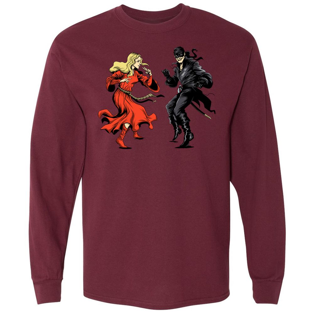 Long Sleeve T-Shirt - HAQXCRDK - Maroon - 11