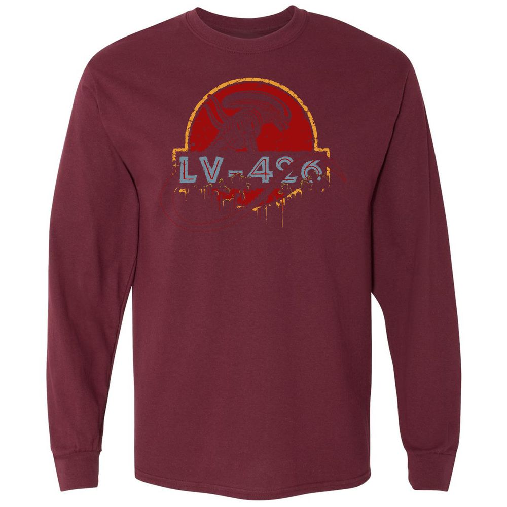 Long Sleeve T-Shirt - 3KQC3L3L - Maroon - 11